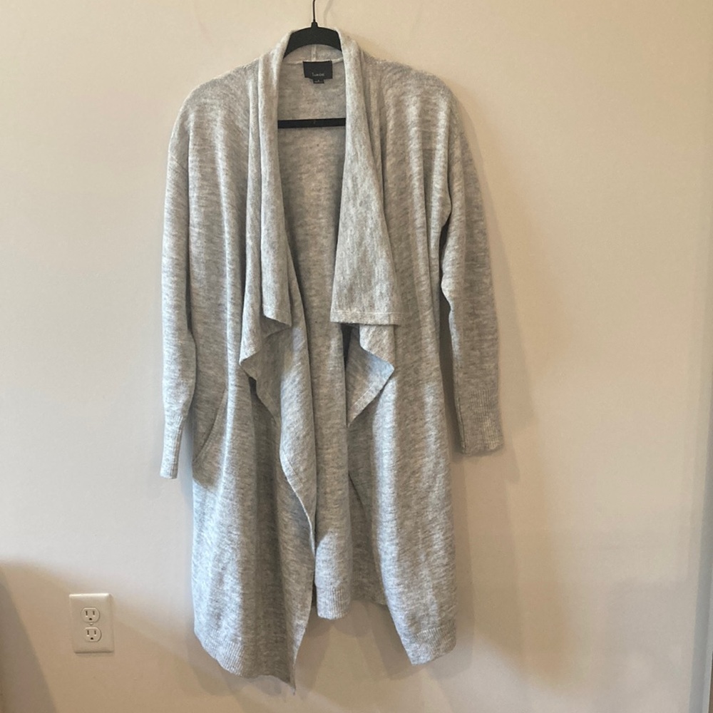 Lumiere draped lapel duster cardigan soft and stretchy size small with pockets